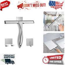 All-Purpose Stainless Steel Shower Squeegee for Shower Glass Door with Adhesive