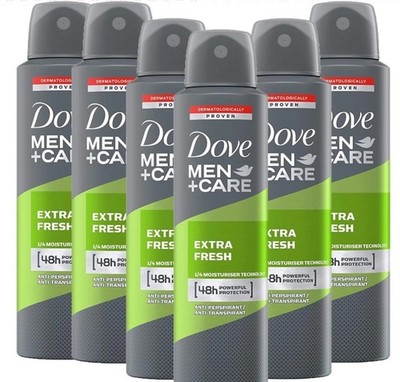 Dove Spray Men+Care Extra Fresh Antiperspirant Deodorant Spray150ml x 6 Pack