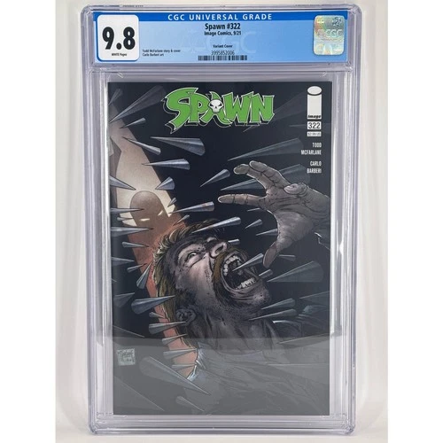 SPAWN #322 Todd McFarlane Art Variant Cover Edition. High-Grade 9.8 CGC. IMAGE