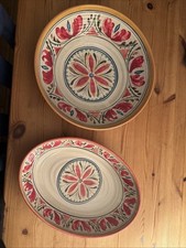 Epicurean Melamine Large Serving Bowl Set of 2 Floral Pattern Serving Dishes Vgc