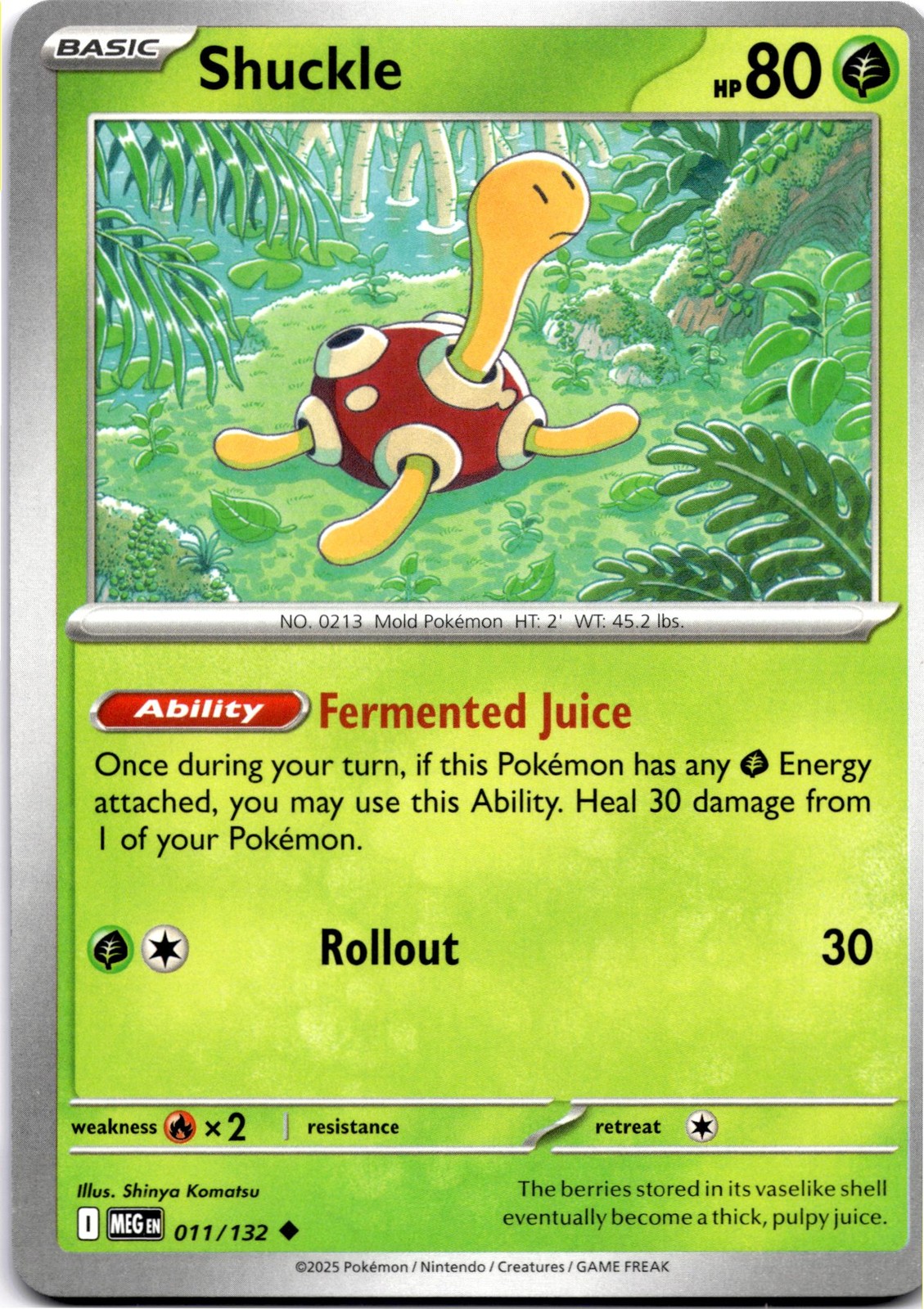 Shuckle - Uncommon ME01: Mega Evolution 011/132 NM Pokemon