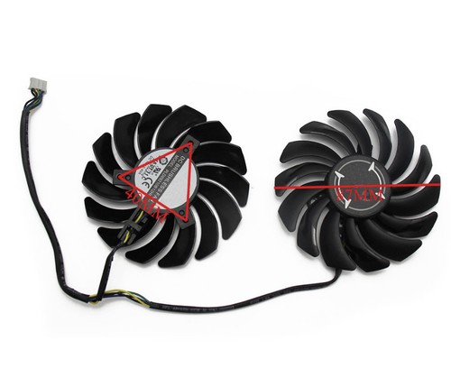 Pair Fans Cooling Fan FOR MSI ARMOR RX 470 480 570 580 PLD09210S12HH - Picture 3 of 12