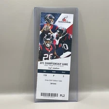2016 Houston Texans AFC Championship Ticket STub Mint
