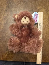 Fuzzy Friends Dark Brown Teddy Bear Plush Soft 8" Stuffed Animal Toy Tags