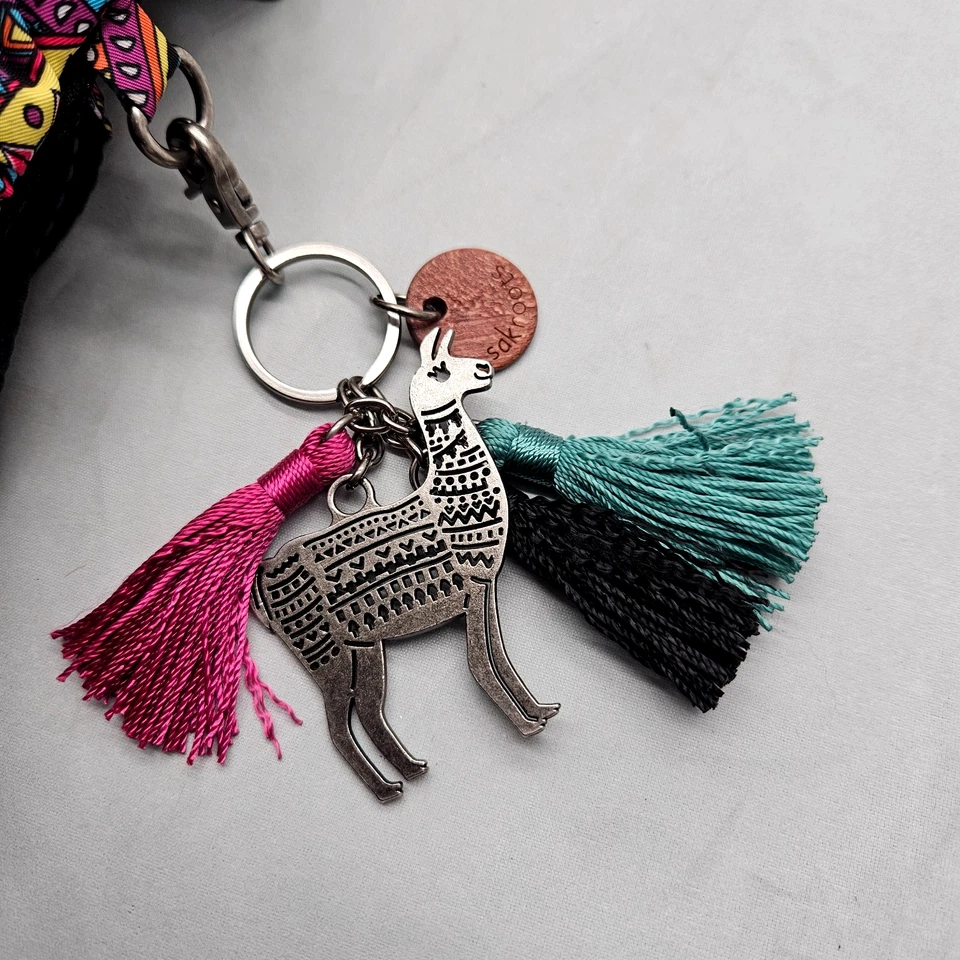 Рюкзак SakRoots On The Go Sling Pack Rainbow Wanderlust Llama Кисточка Амулет - Изображение 3 из 4