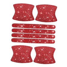 8pcs Bling Car Door Handle Protector Stickers,Crystal Rhinestone Glitter Car
