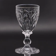 Stuart Cut Crystal Cathedral Cordial Glass 3 3/8" England 1955