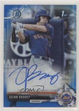 2017 Bowman Draft Chrome Pick Blue Refractor /150 Quinn Brodey #CDA-QB Auto nd3