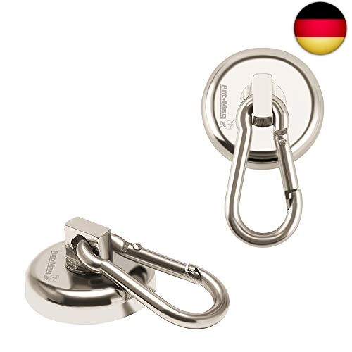 Ant Mag - Karabiner Magnethaken 36KG Heavy Duty Neodym Magnet Karabiner mit - Bild 1 von 6