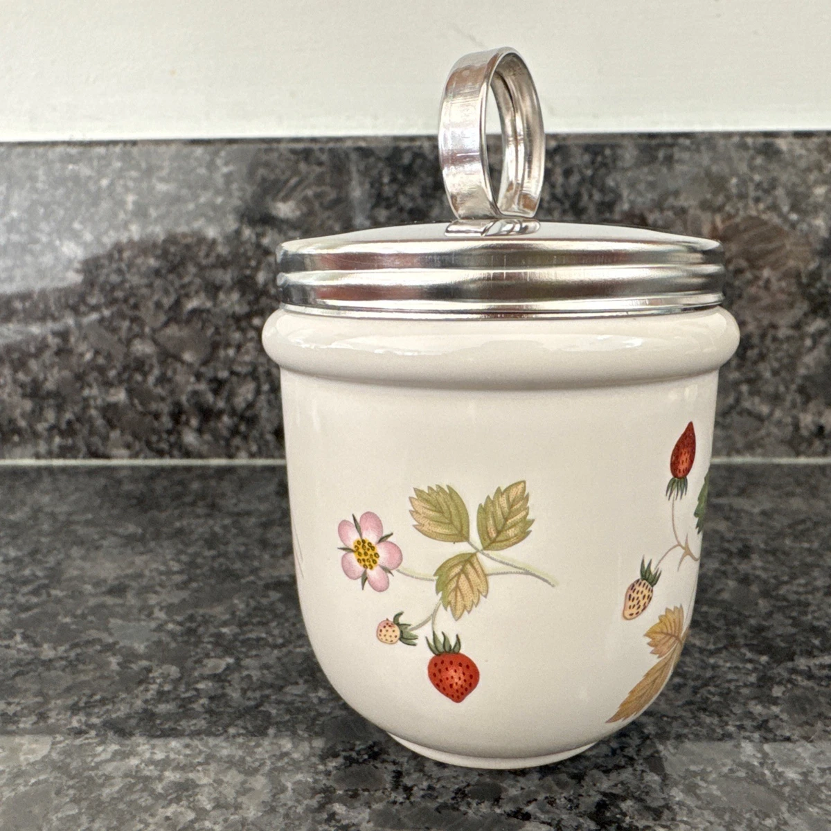 Wedgwood Egg Coddler Wild Strawberry VGC