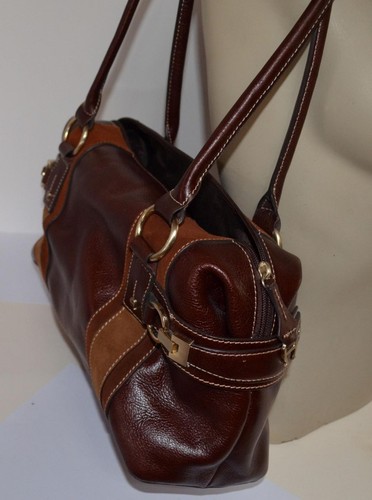 Etienne Aigner Ochsenblut Echtleder Tasche Handtasche Doppelhenkel Schulter - Bild 6 von 9