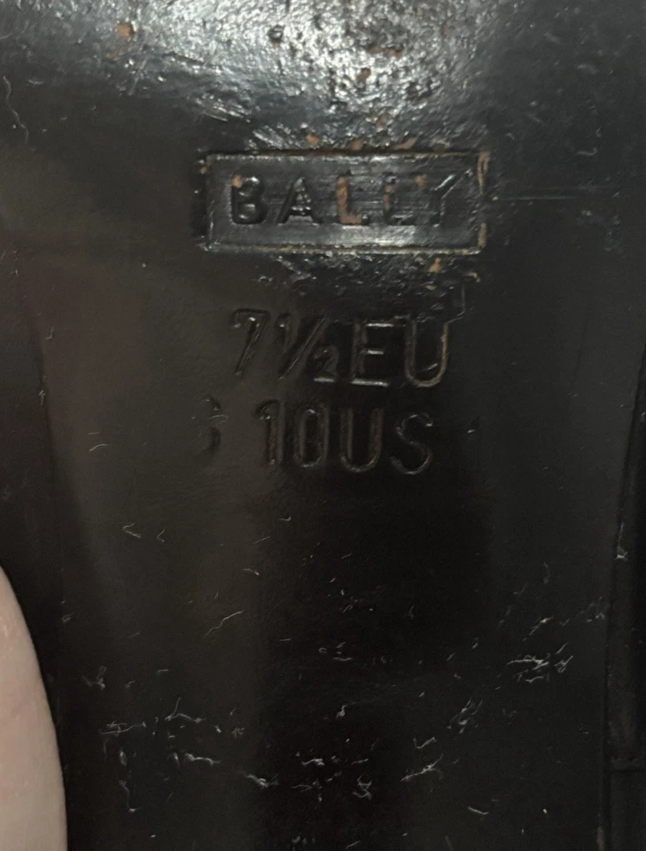 Botas de cuero negras para mujer Bally talla 10 Foto 2 de 4