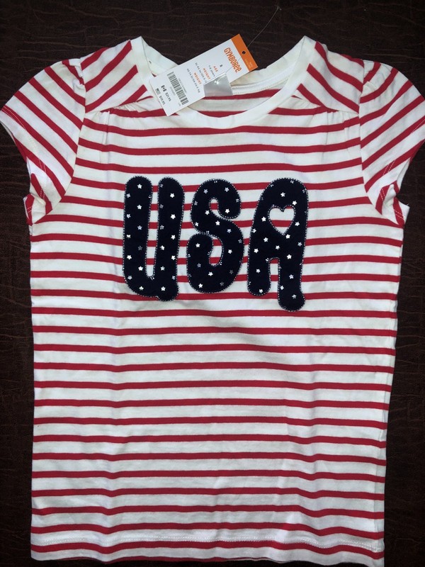 Gymboree vintage 2016 FAMILY OLYMPICS striped  "USA" SHIRT / TOP 6  nwt