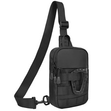 Small Sling Bag for Men, Tactical Inspired Waterproof Utility EDC Mini Crossbody