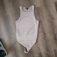 express tan bodysuit sz S euc