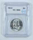 1963-D Franklin Half Dollar MS65 ICG *2339