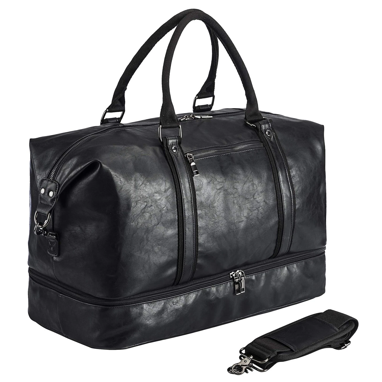 Leather Travel Bag with Shoe Pouch,Weekender Overnight Bag Waterproof PU Leat...
Opens in a new wind