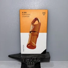 TACTICA X.100 SURVIVAL LIGHTER - COMPACT ORANGE WATERPROOF REFILLABLE