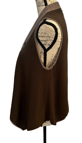 Romeo & Juliet Couture Knit Open Waterfall Vest Women’s Medium Brown Tan New - Picture 13 of 21