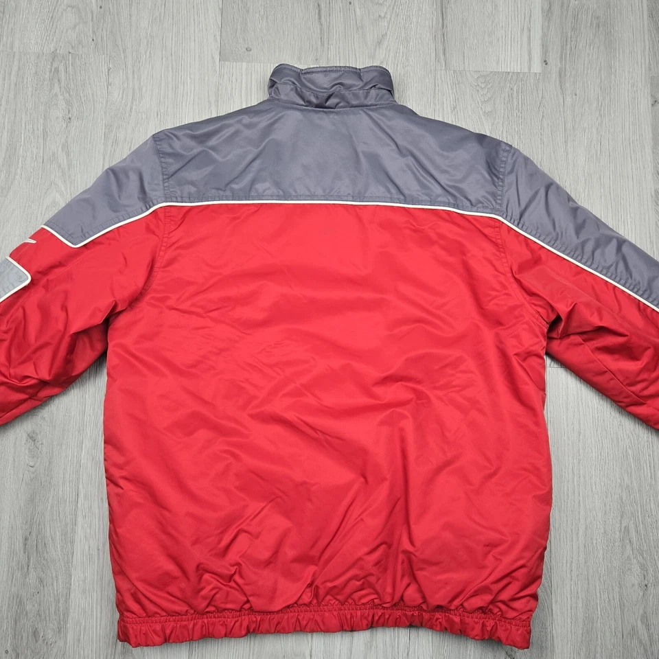 Nike Coat Youth Large 14-16 Red Gray Reversible Fleece Lined Pockets - Image 3 of 4
