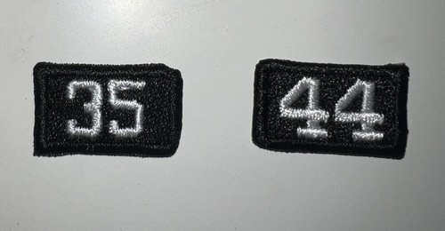 Hank Aaron 44 Phil Neikro 35 Hat Patch 