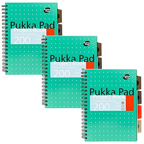 Pukka Pad Metallic Cover Wirebound Project Book B5 (Pack of 3)