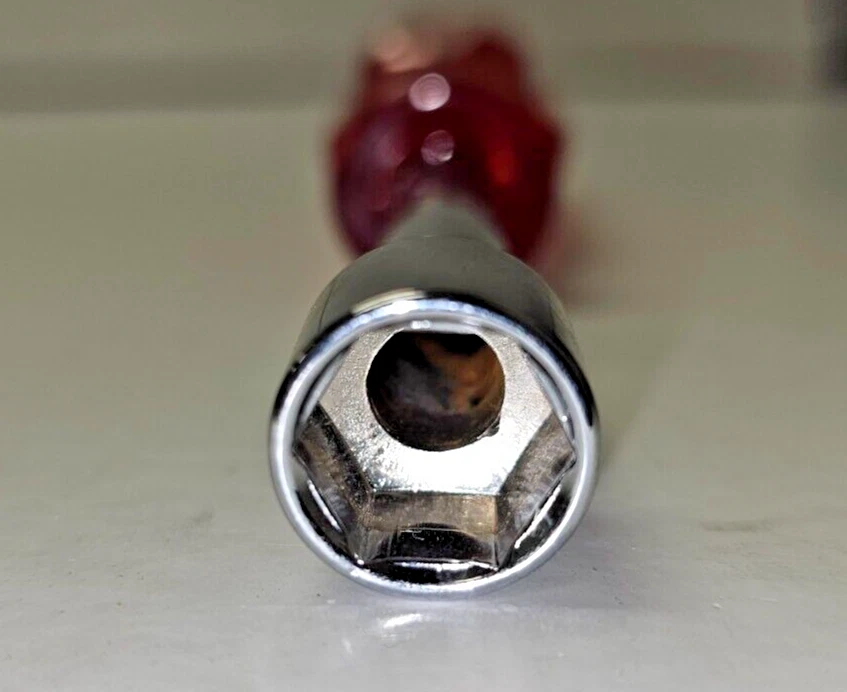 PROTO J9216H 1/2" Hallow Shaft Nut driver Red Handle 3" Shaft Made in U.S.A. - Image 2 of 2