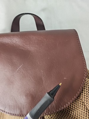 L.L. Bean Brown Leather & Tweed Backpack L.L. Bean Mini Backpack Purse Tweed w/ Leather Trim  main image 2