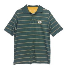 Green Bay Packers Polo Shirt Size Medium - Antigua  100% Polyester