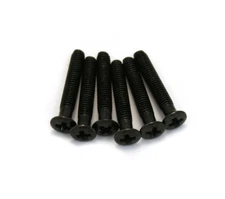 GS-3379-003 (6) Long Black Tuner Button Screws for Guitar/Bass 