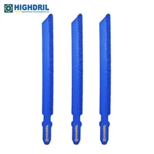 HIGHDRIL 3pcs VACUUM BRAZED DIAMOND Jig Saw Blades #46 for Cutting Granite Tile
