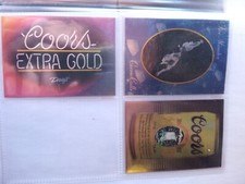 coors beer trading cards 1995 and phone card 3 cards