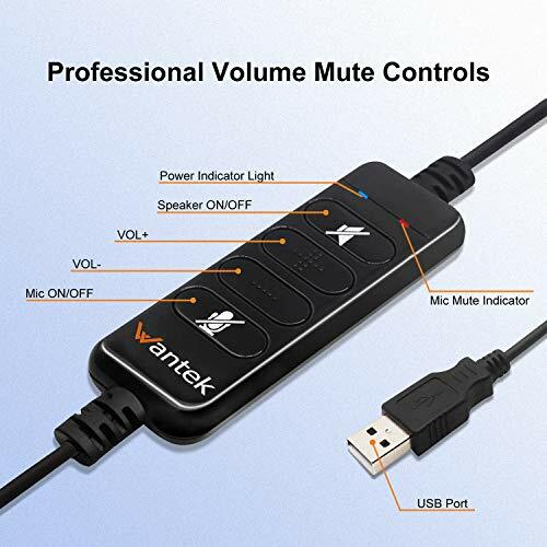 USB Headset With Microphone Noise Cancelling Stereo PC Headphone  