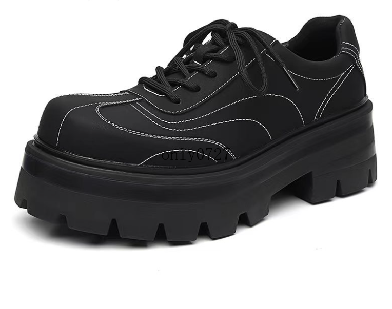 SAOLA Scarpe eleganti uomo punta tonda grande plateau eleganti pelle derby tacco a blocco 2025