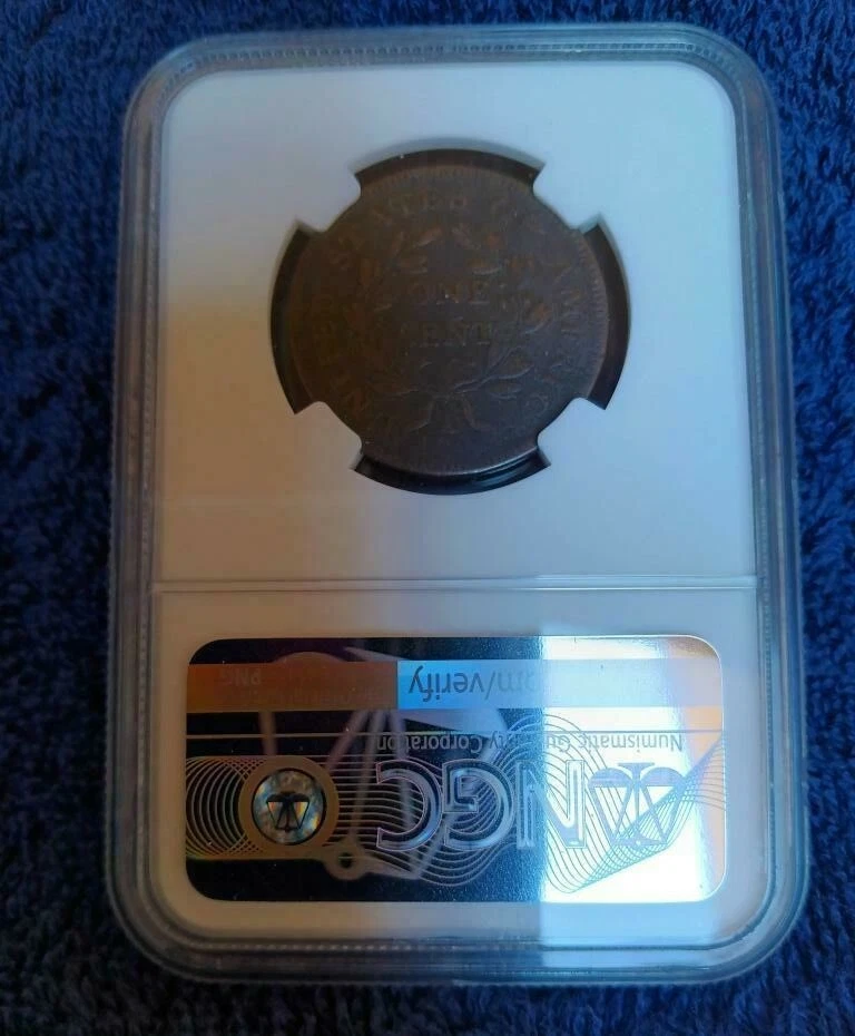 1797 Draped Bust Large Cent, no stems, reverse of '97, S-131, NGC VF details - Image 3 of 4