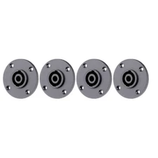 4pcs NL4MPR Speakon 4 Pole Round Chassis Mount Connector Replacement for Neutrik