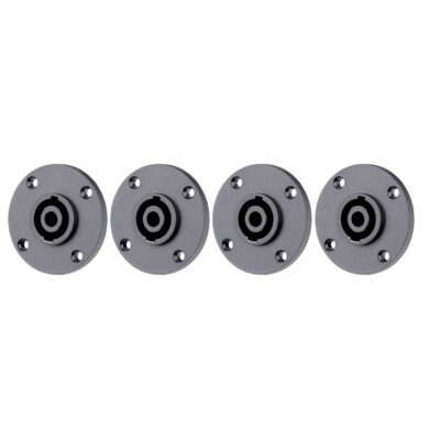 4pcs NL4MPR Speakon 4 Pole Round Chassis Mount Connector Replacement for Neutrik
