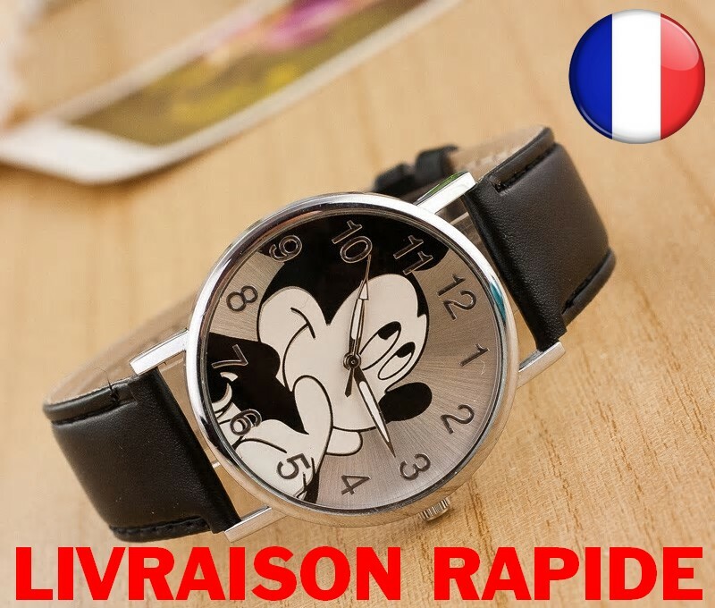 Montre Fantaisie Minckey Blanche - Bijou Femme Accessoire Souris, Neuf Sans Emballage