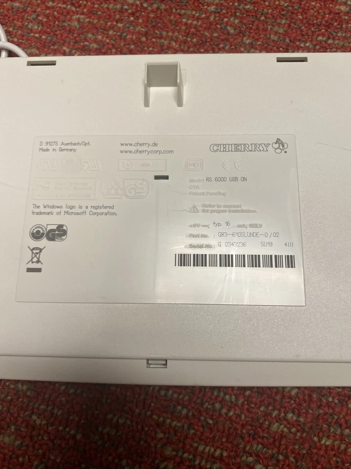 G83 -6105 Lunde - 0 Cherry G83-6105 Keyboard USB GERMAN ~ D ~ 0/ 02 Missing X - Image 4 of 4