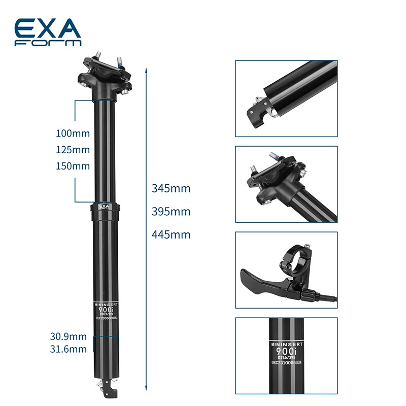 Tija cuentagotas cable interno K&S 900i 30,9/31,6 mm MTB bicicleta 345/395/445 mm Foto 2 de 4