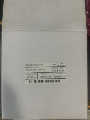 Siemens Cat. No. US2: SEM3SCCT50 Solid Core Current Transformer 600VAC Max 50amp