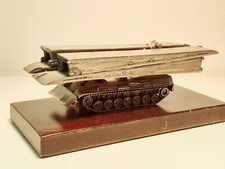 Bellissimo Carro Lancio Ponte Armato In Ferro E Argentatura Pressofuso