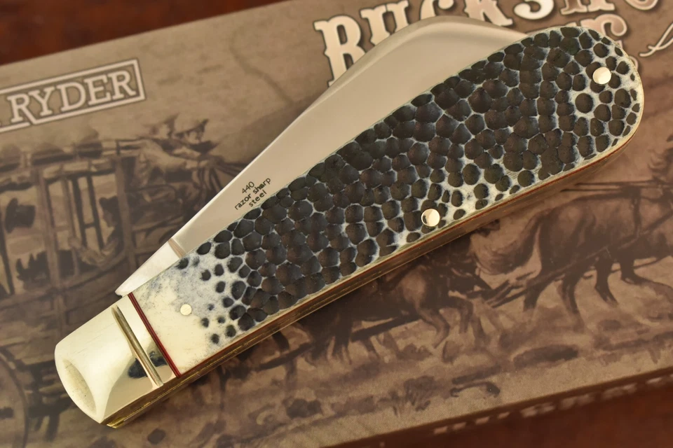 ROUGH RIDER RYDER BUCKSHOT BONE JUMBO LOOM FIXER HALF HAWKBILL KNIFE RR2324 - Image 3 of 4