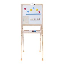 Kids Art Easel, Adjustable Children's Easel, Free Standing Easel, Wood Color