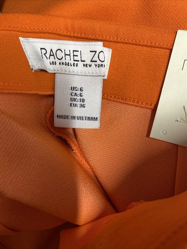 Rachel Zoe Women’s 6 Orange Hi-Rise Slim Leg Elastic Waist Pants - Picture 12 of 13
