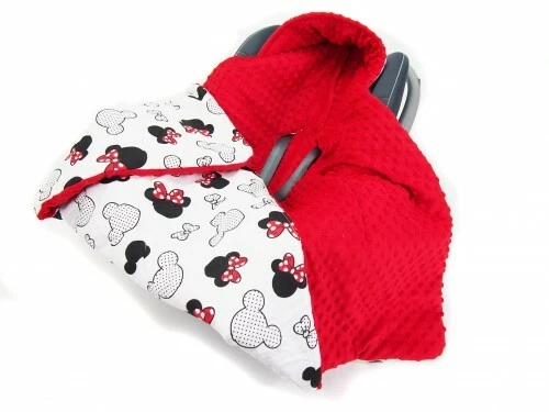 WELT DER TRÄUME Universale Einschlagdecke Fußsack für Babyschale Autokindersitz Buggy 90x90 cm