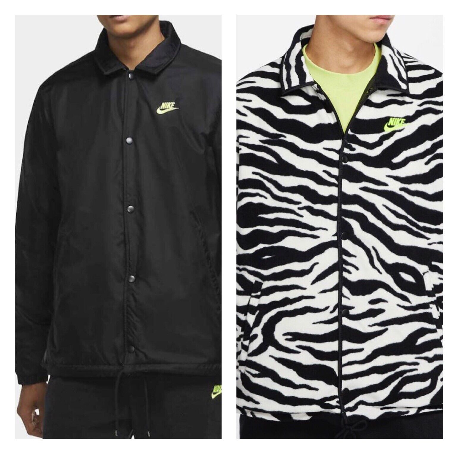 Nike City Edition Reversible Fleece Jacket Men&#039;s SZ Med CV7120 010 eBay