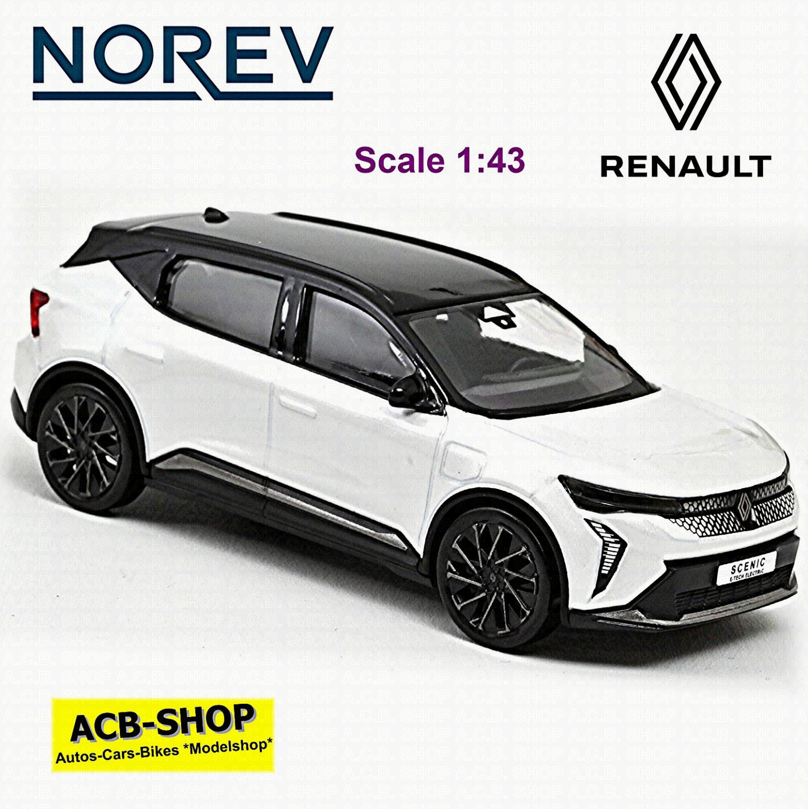 Renault Scenic E-Tech 100% Electric Esprit Alpine 2024 White 1:43 Norev 517935