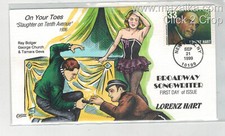 COLLINS HANDPAINTED BROADWAY COMPOSERS SLAUGHTER ON 10TH AVE. RAY BOLGER L HART