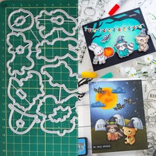 Halloween Metal Cutting Dies Stamp Scrapbooking Paper Crafts Embossing Stencil